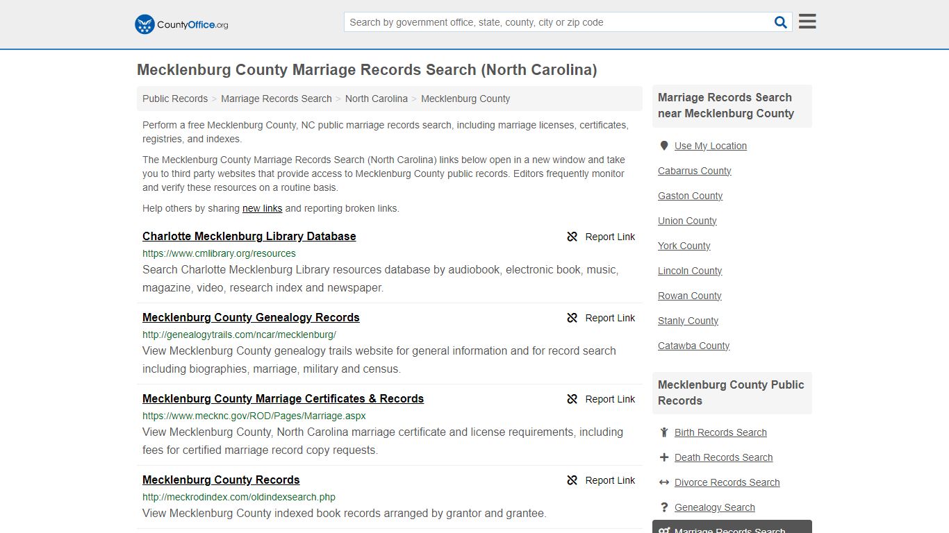 Marriage Records Search - Mecklenburg County, NC (Marriage Licenses ...